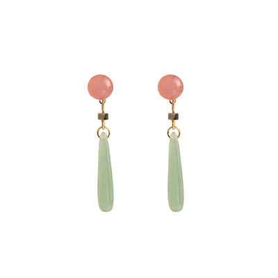 Water Drop  Marrow Glass  Earrings