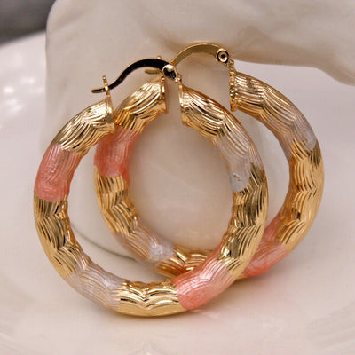 Leverback Hoop Earrings Chunky O-shaped Tiny Earrings