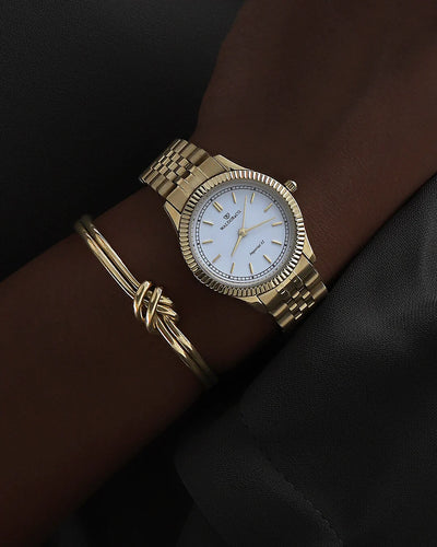 Dual Knot Bangle Polished