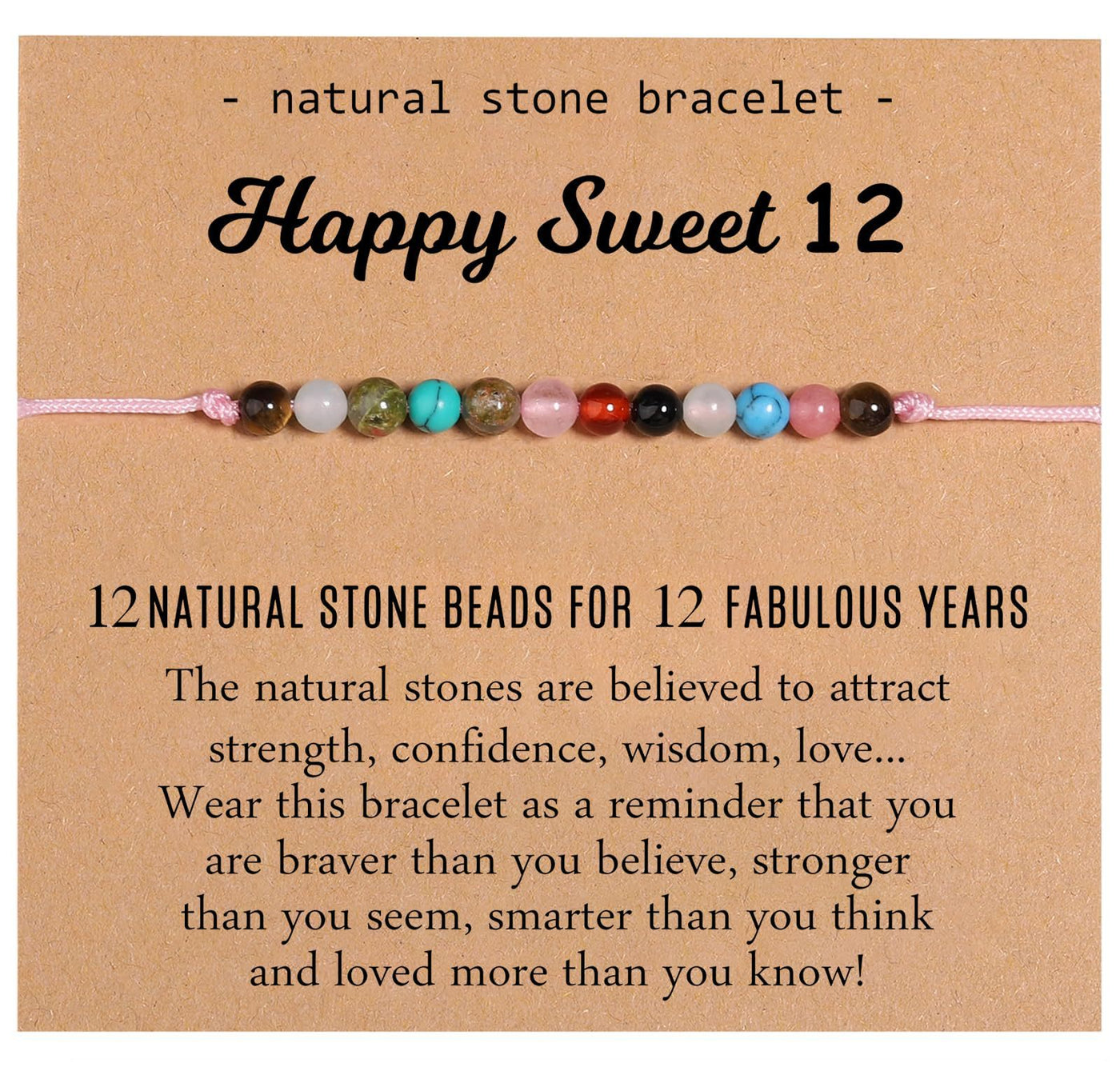 Natural Healing Crystal Birthday Bracelet Gifts