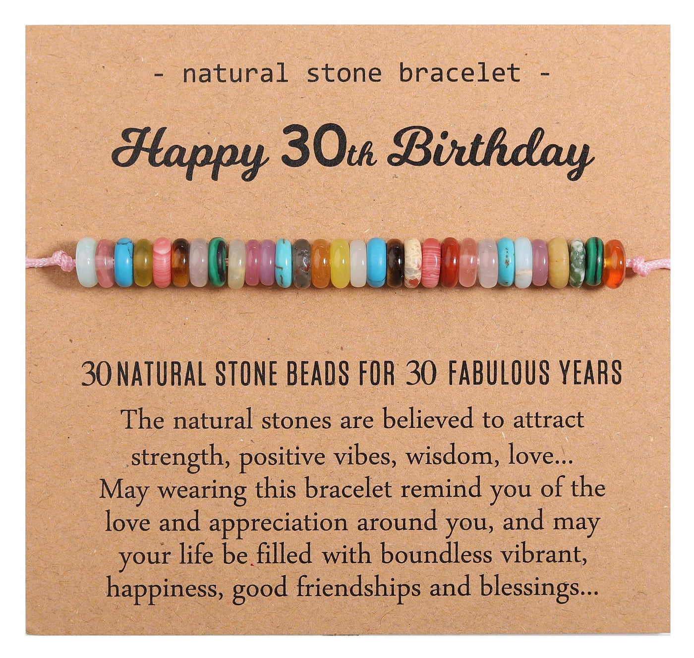 Natural Healing Crystal Birthday Bracelet Gifts
