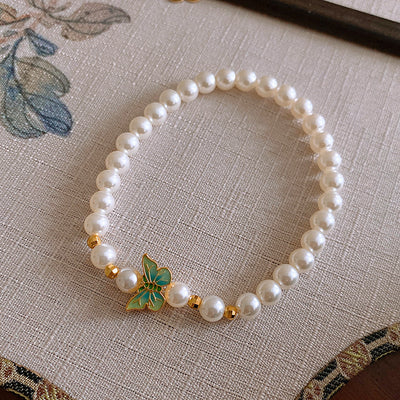 Butterfly Lucky Pearl Bracelet
