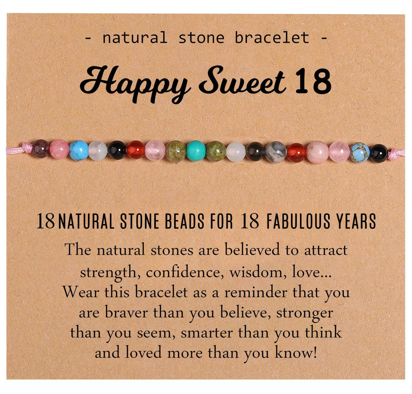 Natural Healing Crystal Birthday Bracelet Gifts