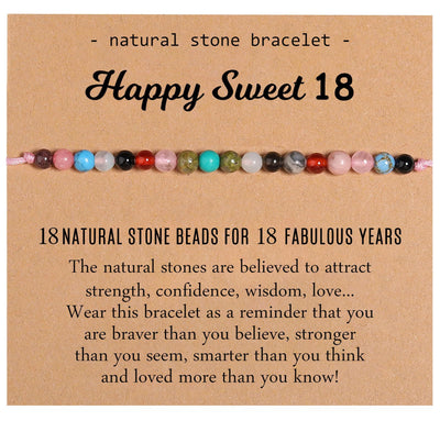 Natural Healing Crystal Birthday Bracelet Gifts