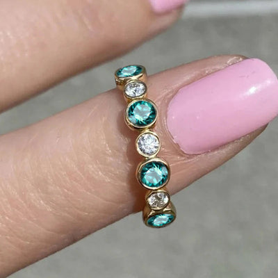 Zircon Diamond Ring