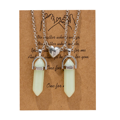 Column Pendant Necklace Couple Magnetic Necklace