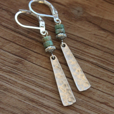 Vintage Turquoise Silver Bobo Earrings