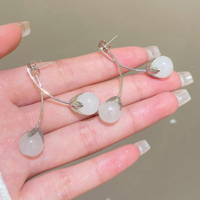 White Powder Cherry Women's Earrings