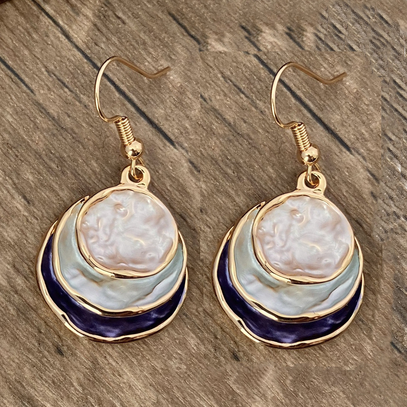 Bohemian Triple Circle Hollowed Out Three Dimensional Dangle Earrings