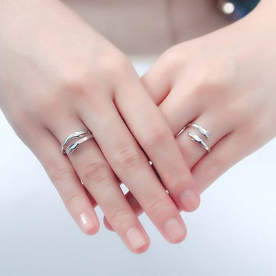 To Granddaughter -925 Sterling Silver Hug Ring (Adjustable - One Size Fits All)