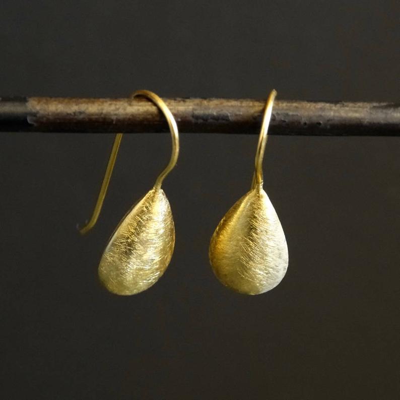 Water Droplet Shaped Wire Earrings