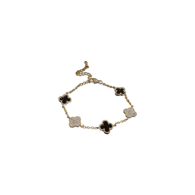 Zircon Flower  Pearl Bracelet