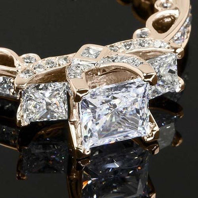 Full Diamond Rose Gold Ring