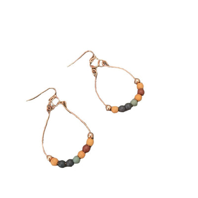 Colorful Natural Stone Droplet Shaped Earrings