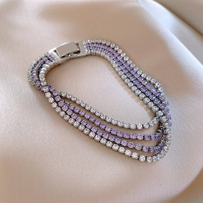 Purple Zircon Buckle Bracelet
