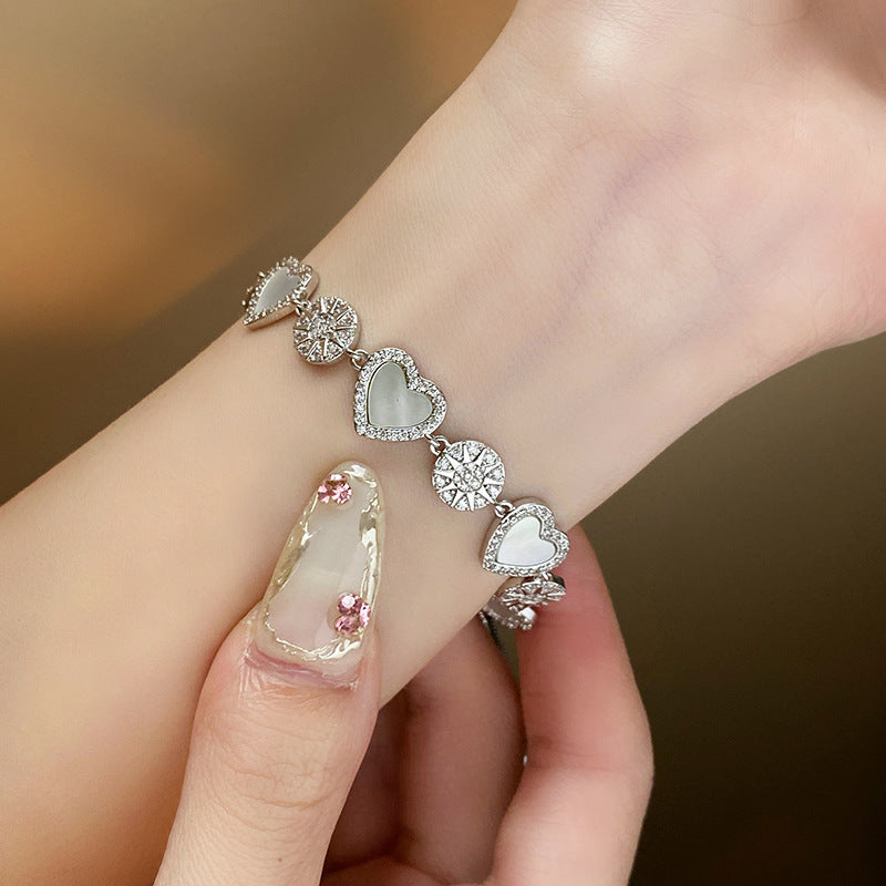 Zircon Sun Heart Bracelet