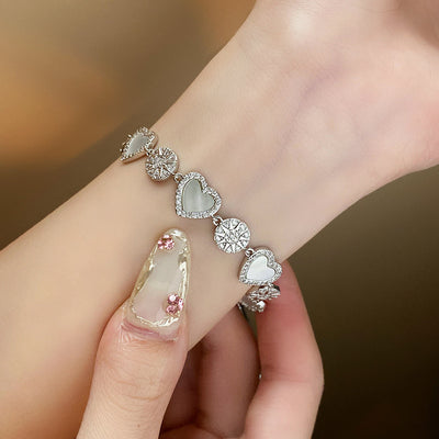 Zircon Sun Heart Bracelet