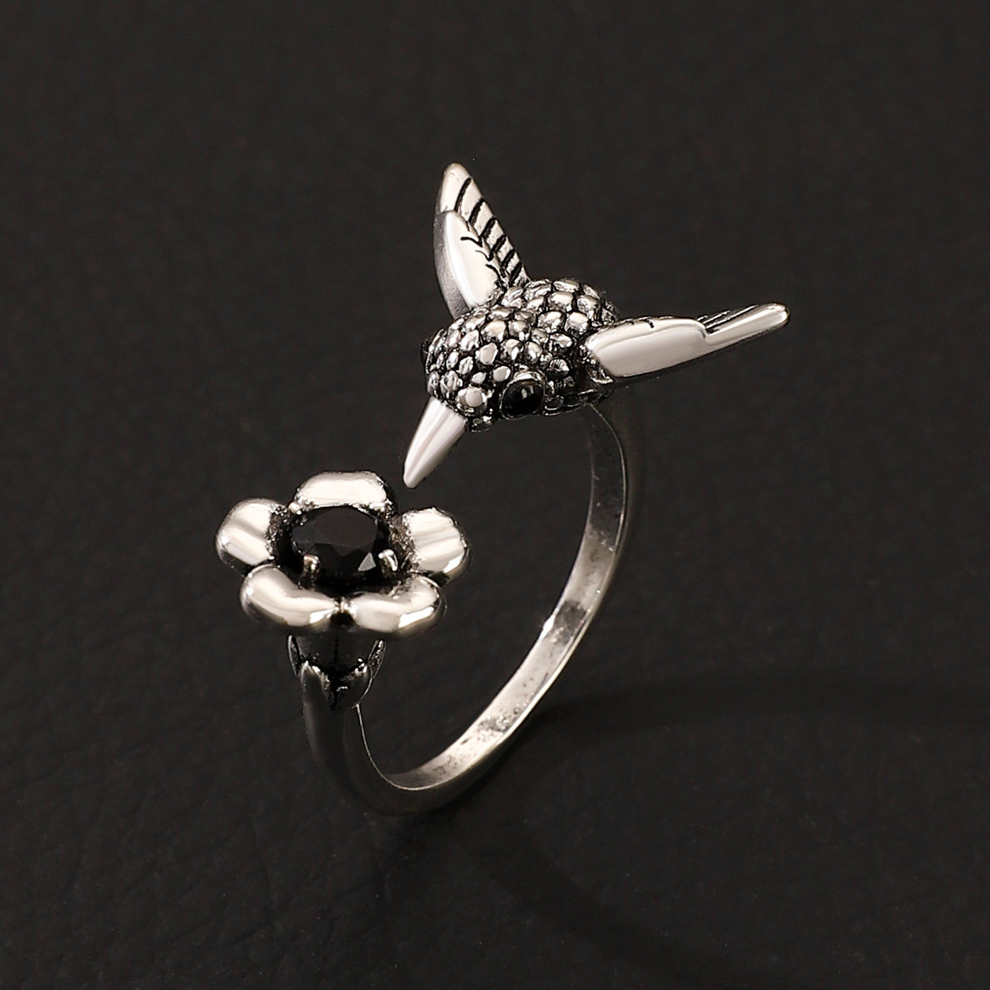 Smart Bird Flower Open Ring
