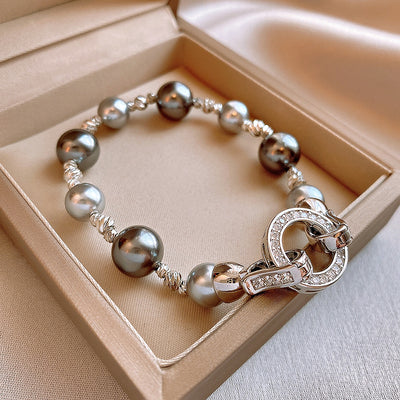 Zircon Pearl Irregular Circular Bracelet