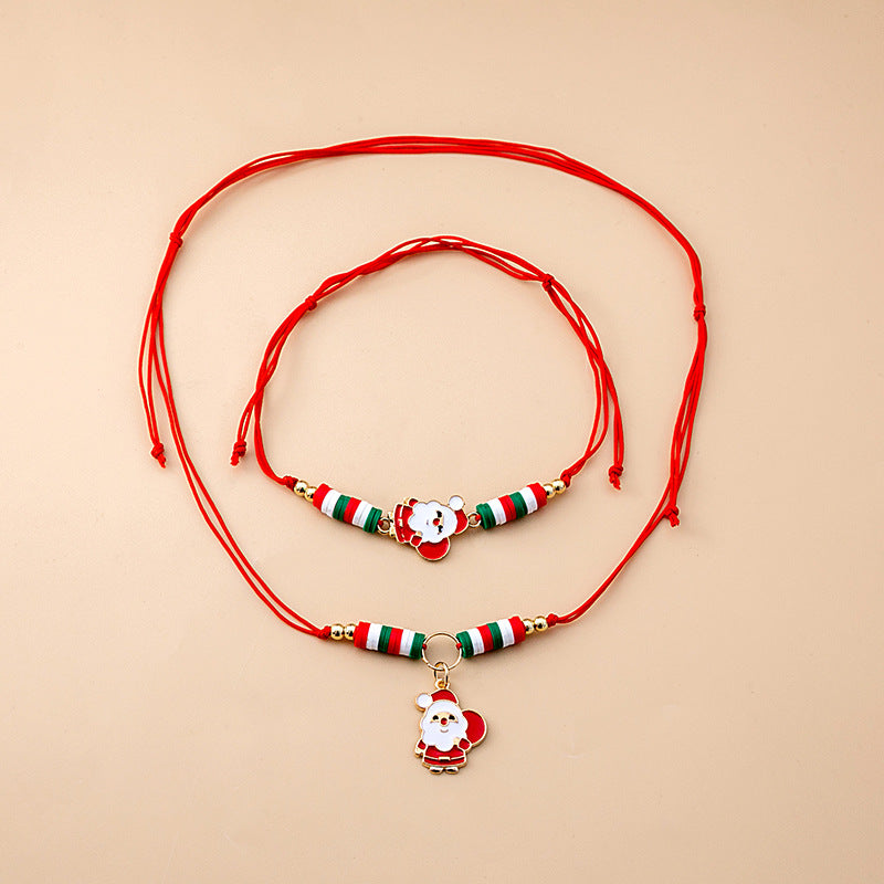 Christmas Oil Drop Bell Necklace
