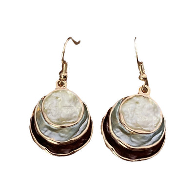 Bohemian Triple Circle Hollowed Out Three Dimensional Dangle Earrings