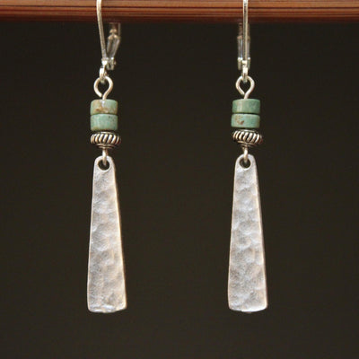 Vintage Turquoise Silver Bobo Earrings