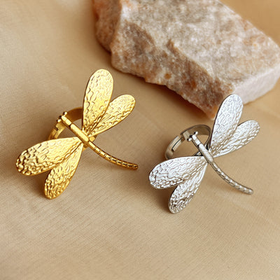 Dragonfly Open Ring For Couples