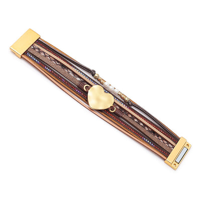Love Pearl Multi Layer Leather Bracelet