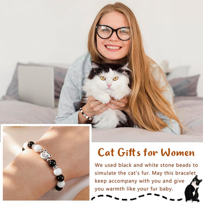 Nature Stone Bracelet Crazy Cat Lady Gifts
