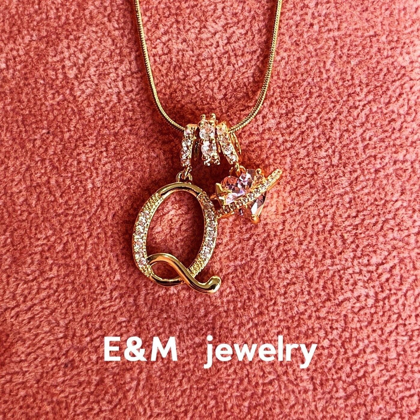 Personalized Custom 18K Gold Plated Alphabet Necklace, Artistic Design Name Necklace, Fashionable Exquisite Gift for Women and Girls