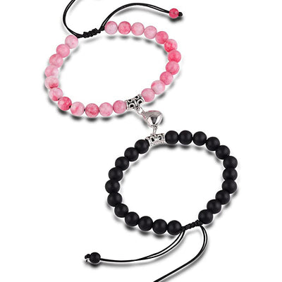 Couple Bracelet Magnetic Distance Couple Bracelet Design Sense Love Magnetic Buckle Couple Bracelet One Pair
