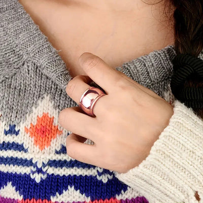 Wide Face Minimalist Ring
