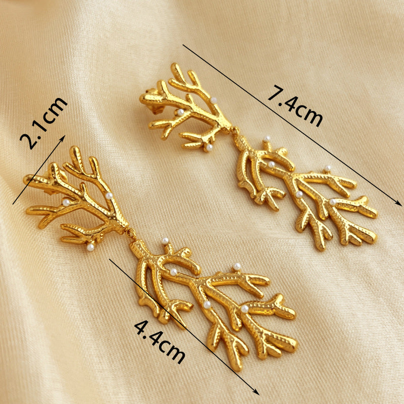 Women's Irregular Coral Shaped Earrings