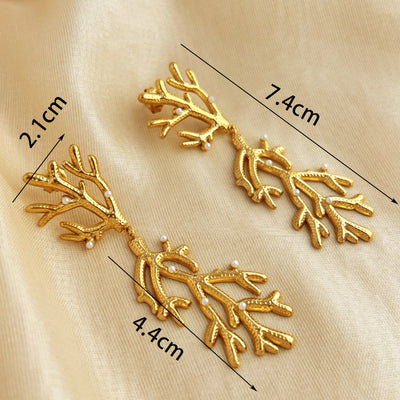 Women's Irregular Coral Shaped Earrings