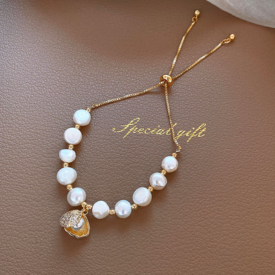 Baroque Freshwater Pearl Crystal Bracelet