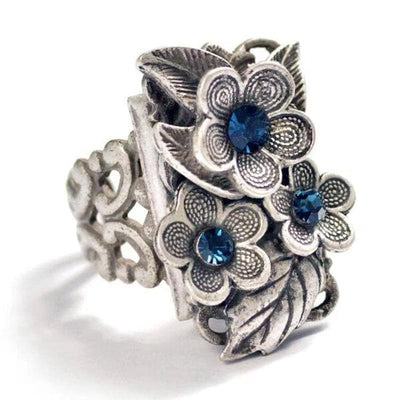 🔥🔥Last Day 49% OFF🎁Floral Sapphire Ring
