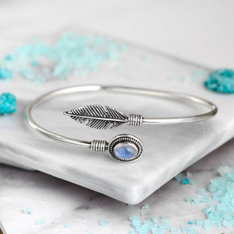 Moonlight Stone Open Bracelet