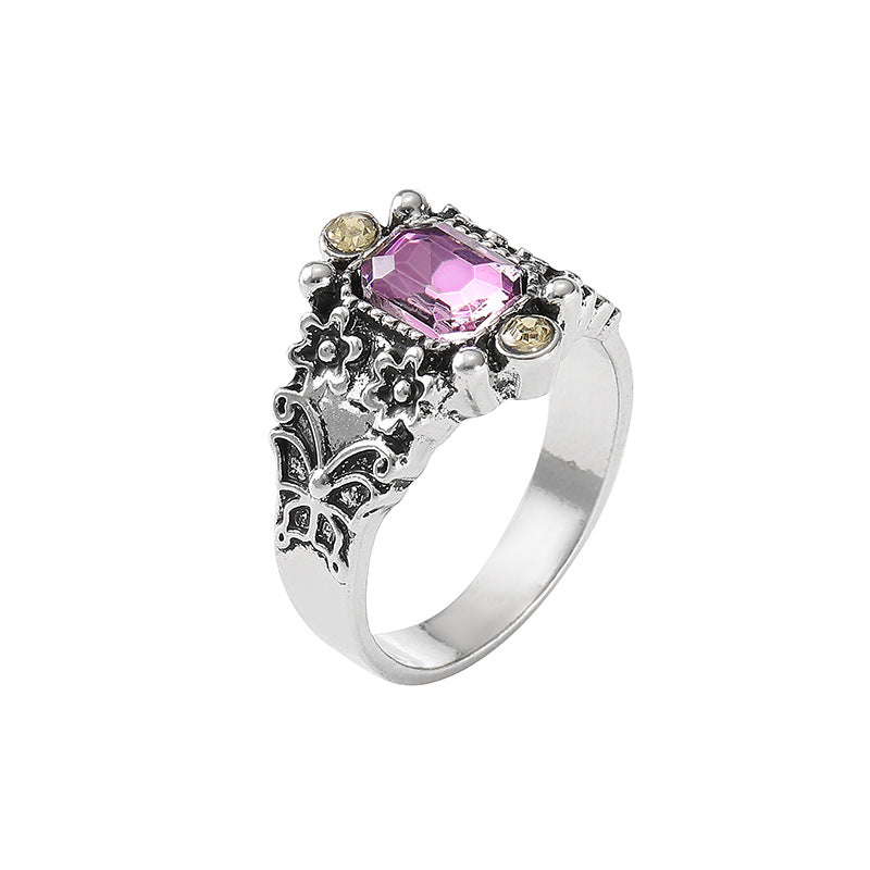 Vintage Inlaid Gemstone Ring