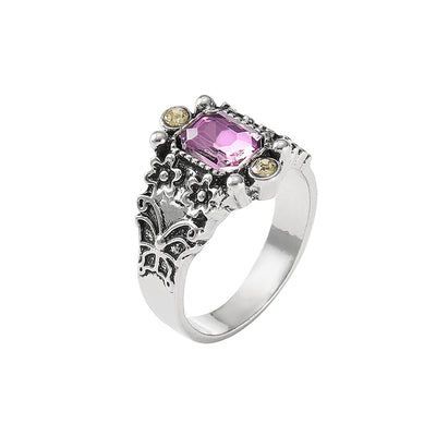 Vintage Inlaid Gemstone Ring