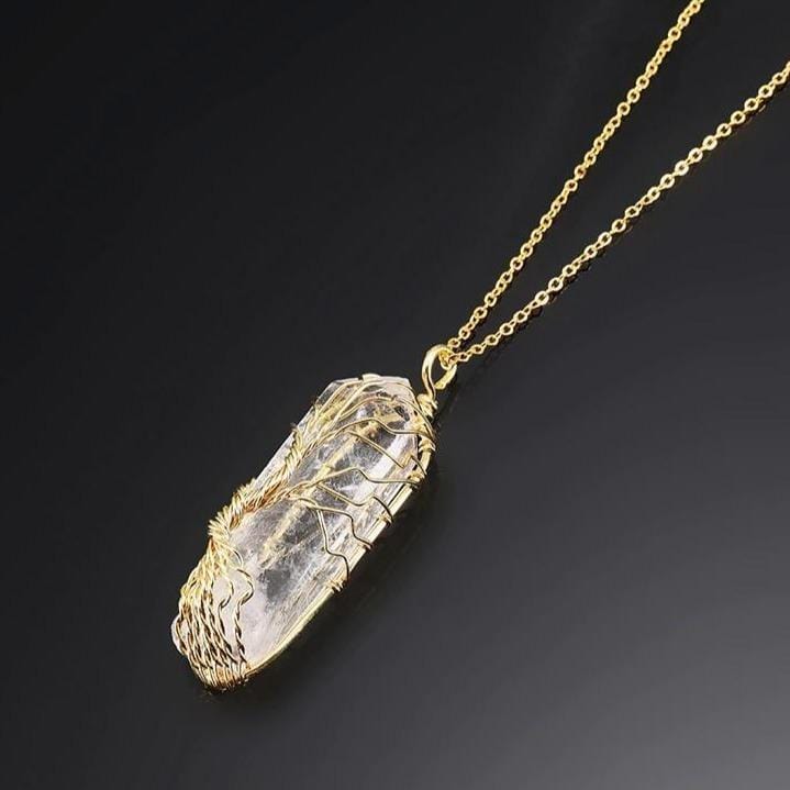 Tree of Life Crystal Stone Necklace