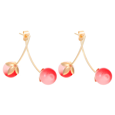 White Powder Cherry Women's Earrings
