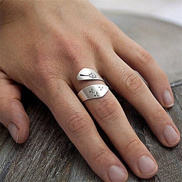🔥Last Day 49% OFF🎁Hand Carved Dandelion Ring