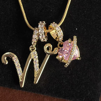 Personalized Custom 18K Gold Plated Alphabet Necklace, Artistic Design Name Necklace, Fashionable Exquisite Gift for Women and Girls