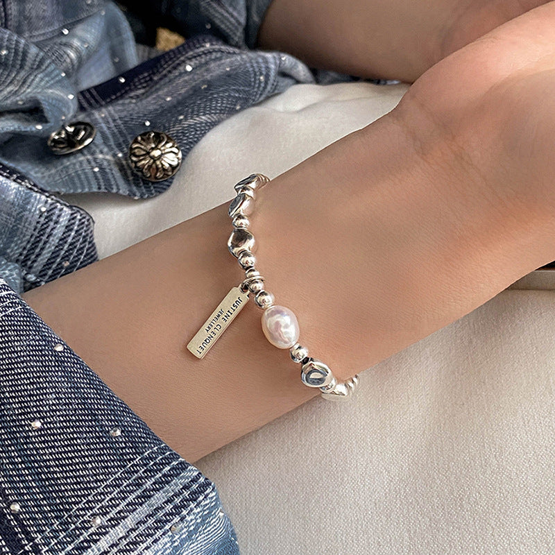 Geometric Rectangular Pearl Bracelet