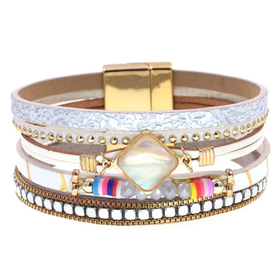 Zircon  Leather Bracelets