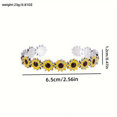 Sunflower Drop Oil Bracelet