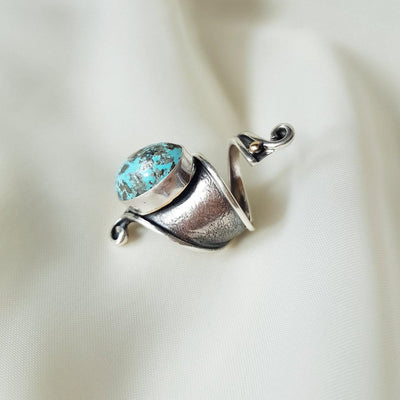 Vintage Turquoise Open Ring