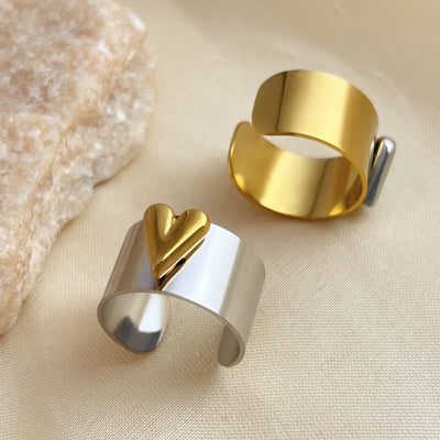 Retro Heart-shaped Open Ring