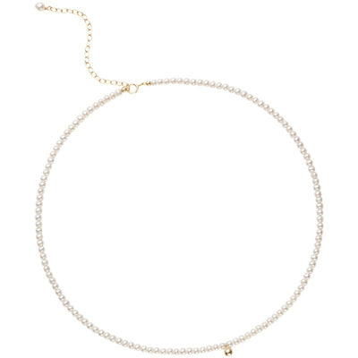 Retro Round Bead Pearl Necklace