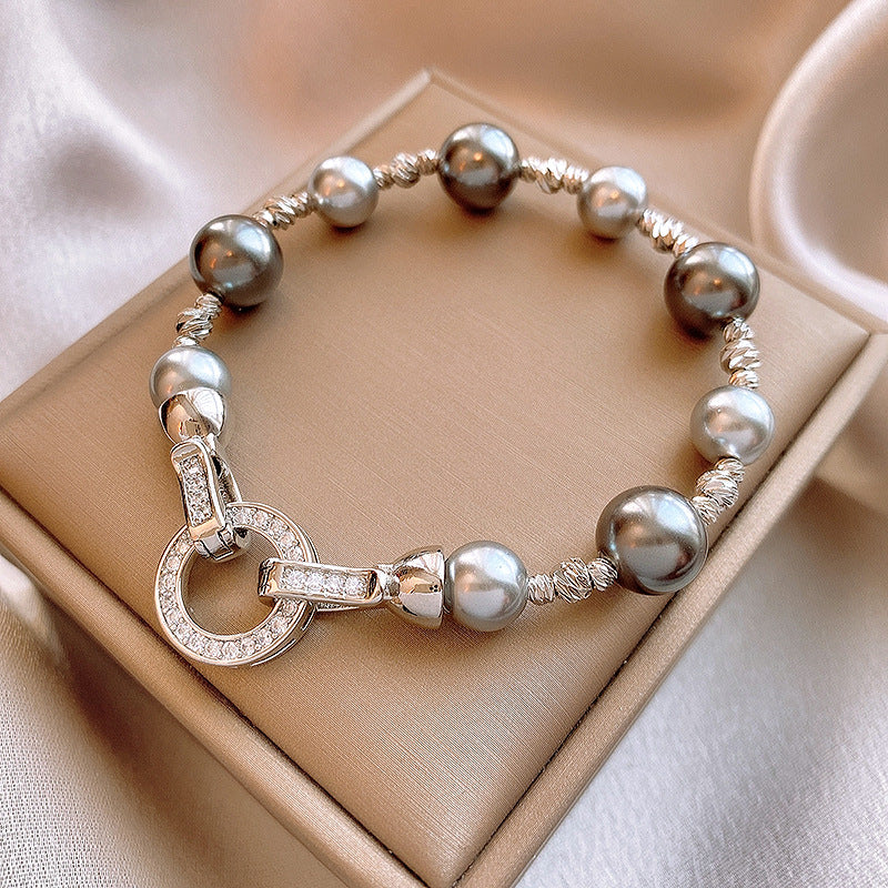 Zircon Pearl Irregular Circular Bracelet